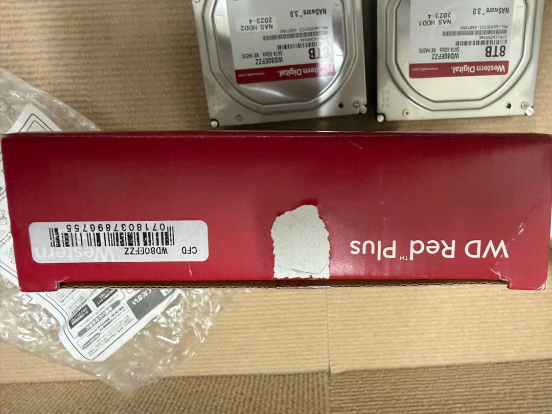 f*x様 WD Red Plus 8TB WD80EFZZ　2台セット