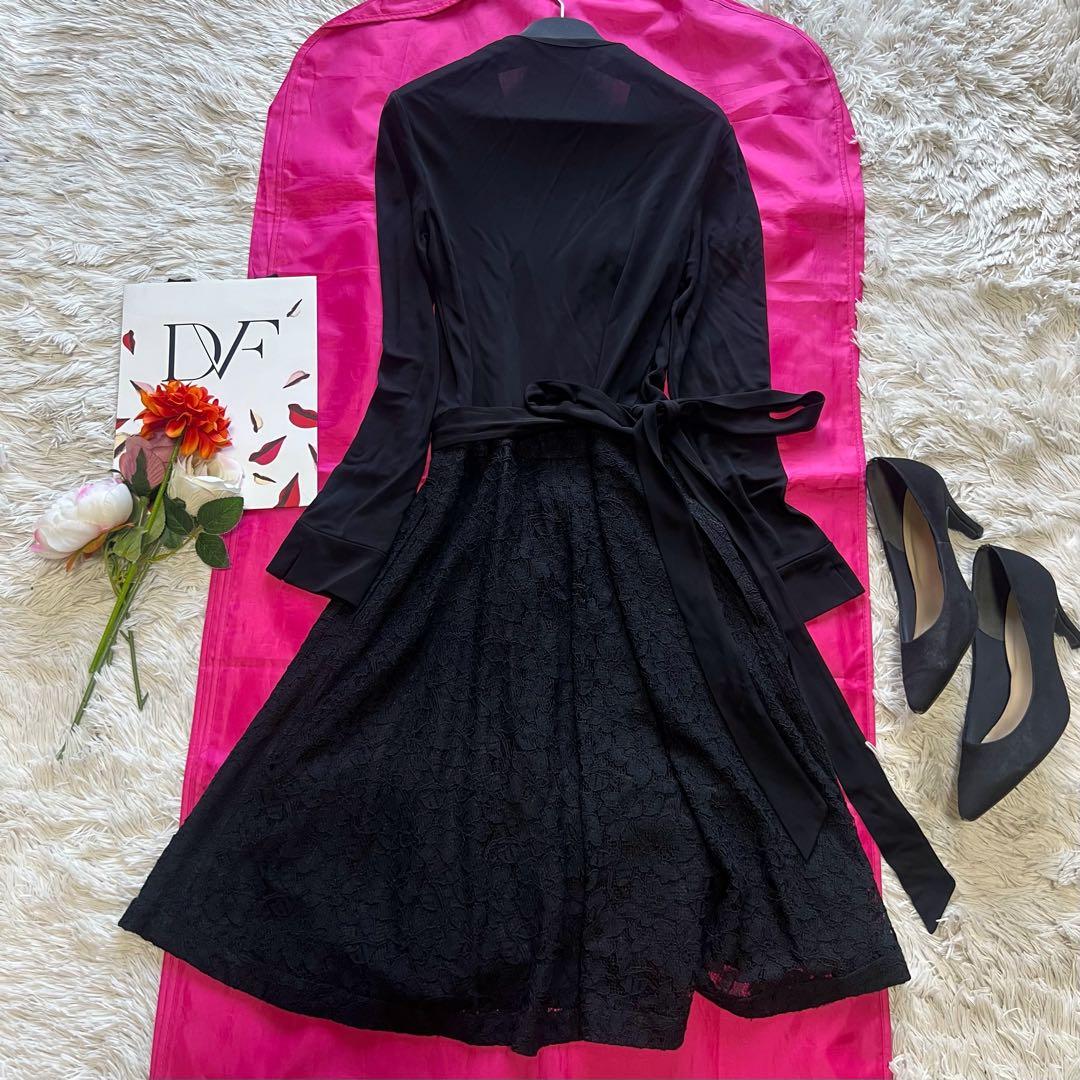 【美品】DIANEvonFURSTENBERG ラップワンピース ブラック 4