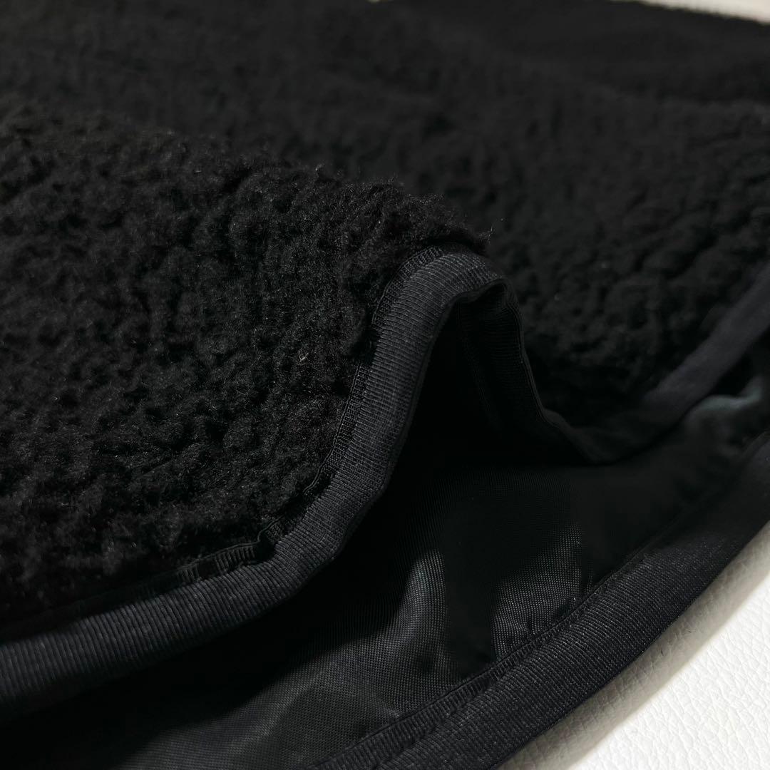 3394【美品】シュタイン　リバーシブルブルゾン 裏ボア グレー　黒　L