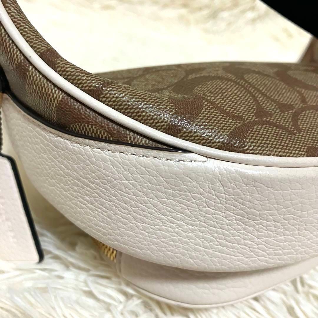 COACH＊ ウエストバッグ レザー シグネチャーアイボリー