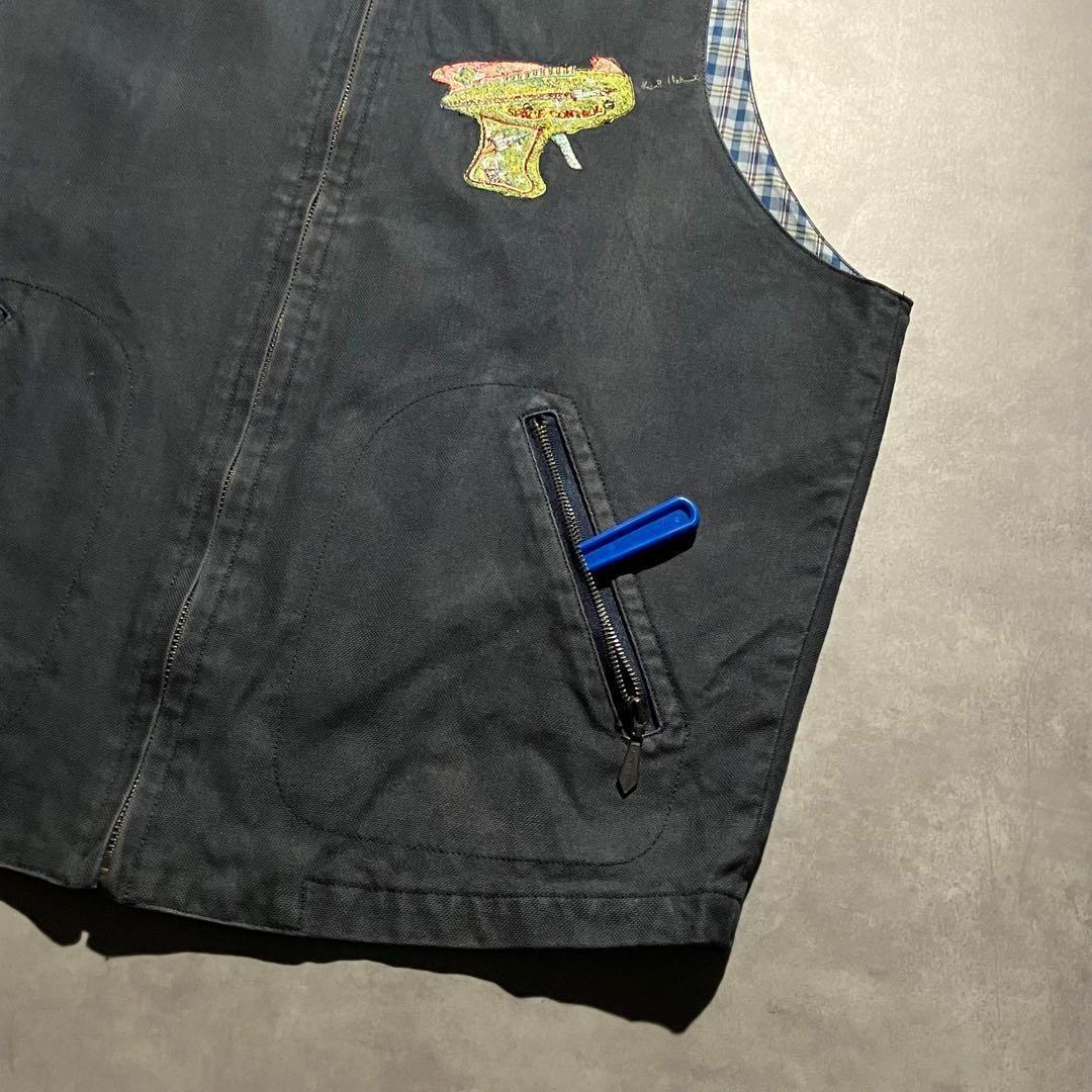 トップス Karl Helmut archive patch logo vest y2k