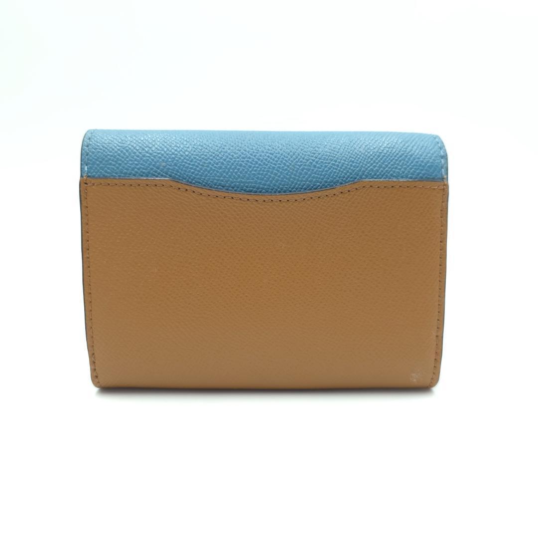 未使用 COACH コーチ 二つ折り財布 ウォレット 80691 ブラウン レザ