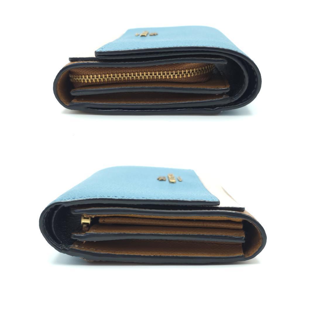 未使用 COACH コーチ 二つ折り財布 ウォレット 80691 ブラウン レザ