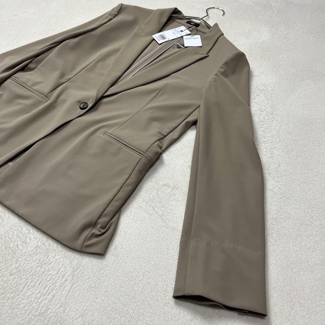 ★未使用品　プラステ　ハイストレッチ　テーラード　ジャケット　洗える　ベージュ