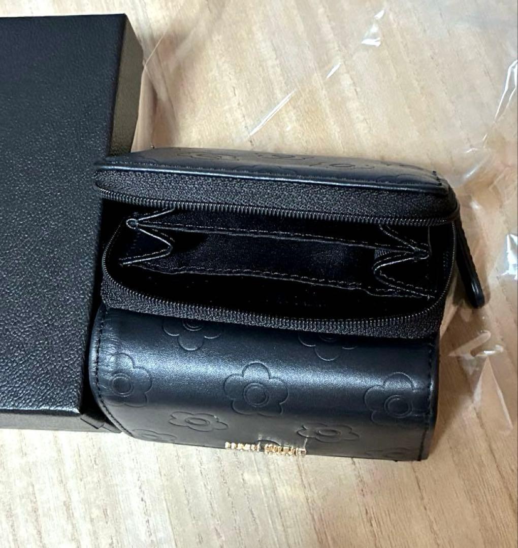MARY QUANT 三つ折財布 ブラック