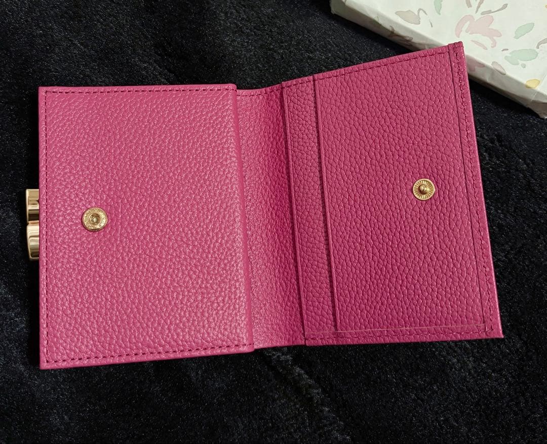新品　未使用　皇居　財布　二つ折り　がま口　ピンク　フレンチローズ