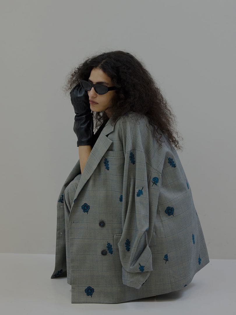 ジャケット・アウター Ameri Vintage CHECK FLOWER PAPA JACKET