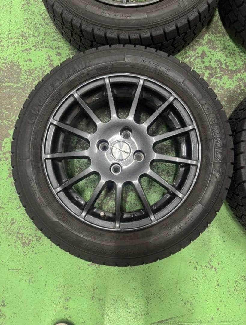 中古スタッドレス185/60R15グッドイヤーWeds IRVINE　4本セット