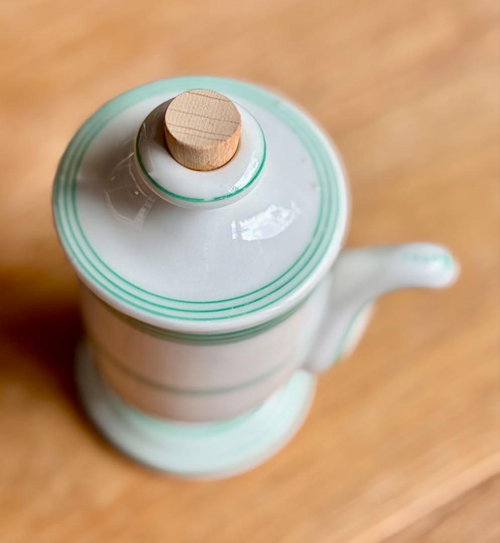 フランスアンティーク 磁器の小さなビネガーポット 美品