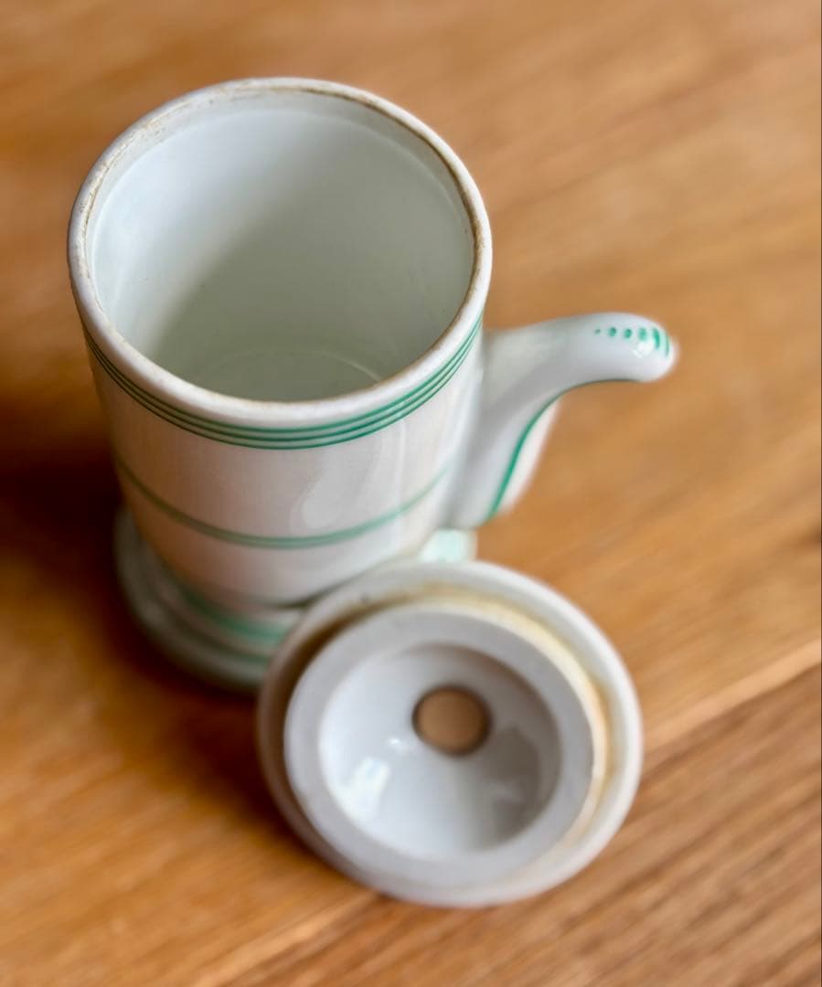フランスアンティーク 磁器の小さなビネガーポット 美品