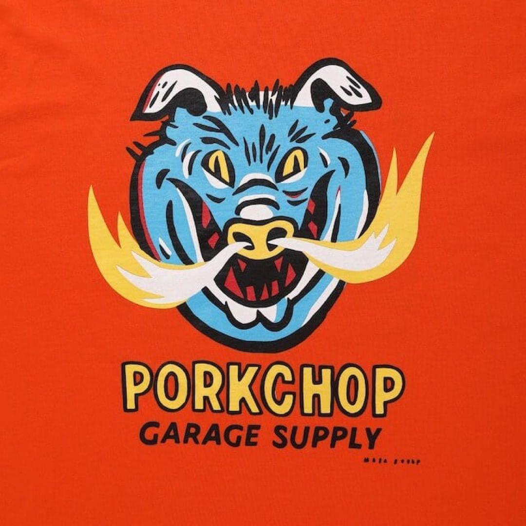 PORKCHOP GARAGE SUPPLY 長袖Tシャツ オレンジ