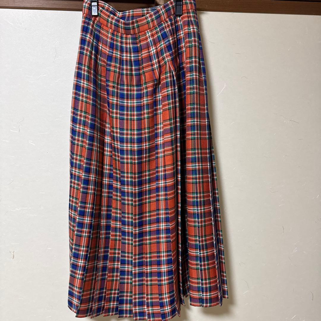 BEAMS BOY チェック キルトスカート 23FW