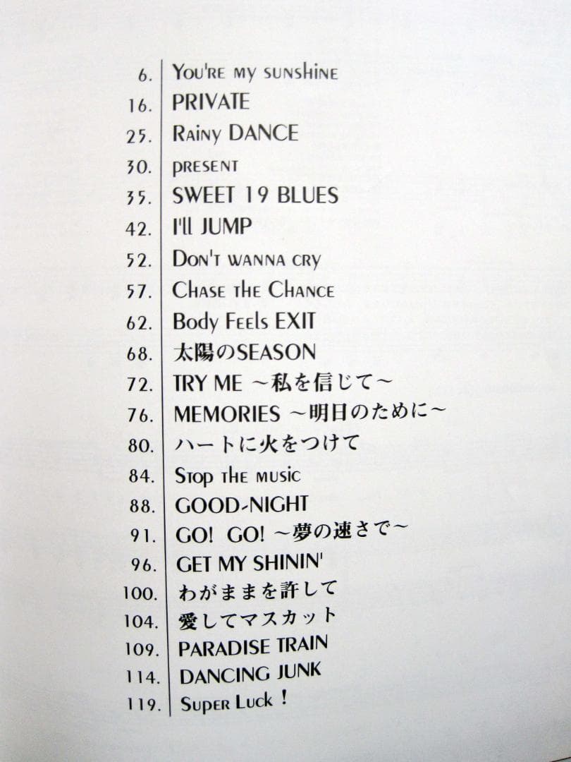 安室奈美恵 ヒットセレクション ピアノ ヴォーカル♪ 1996年