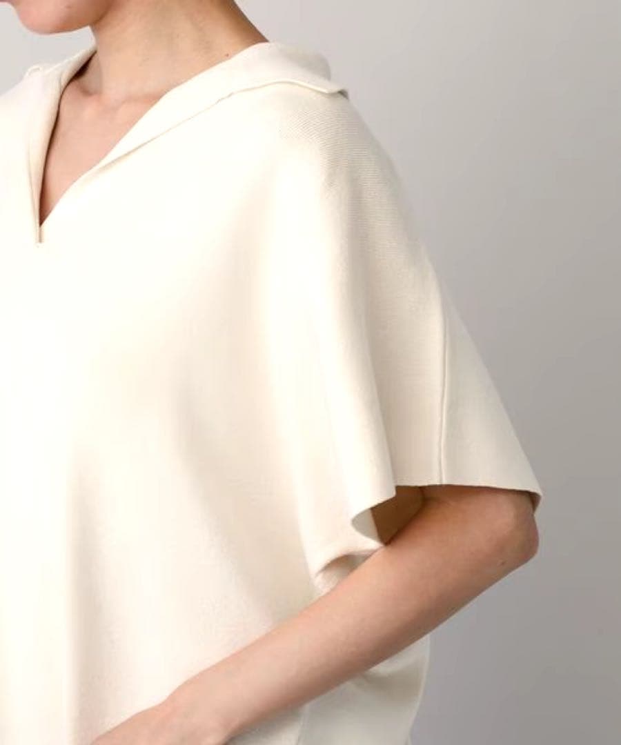 curensology コットンシルクワイドポロプルオーバー　ブラック　新品