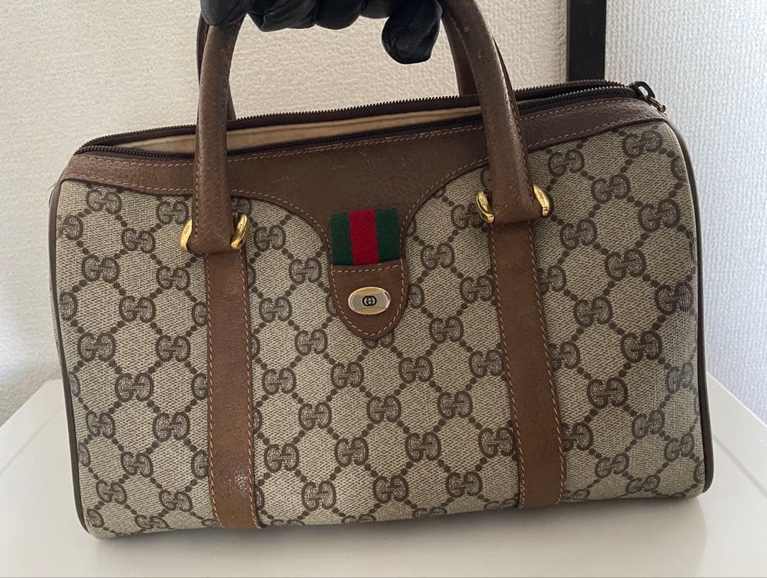 GUCCI GGパターン ボストンバッグ ハンドバッグ グッチ