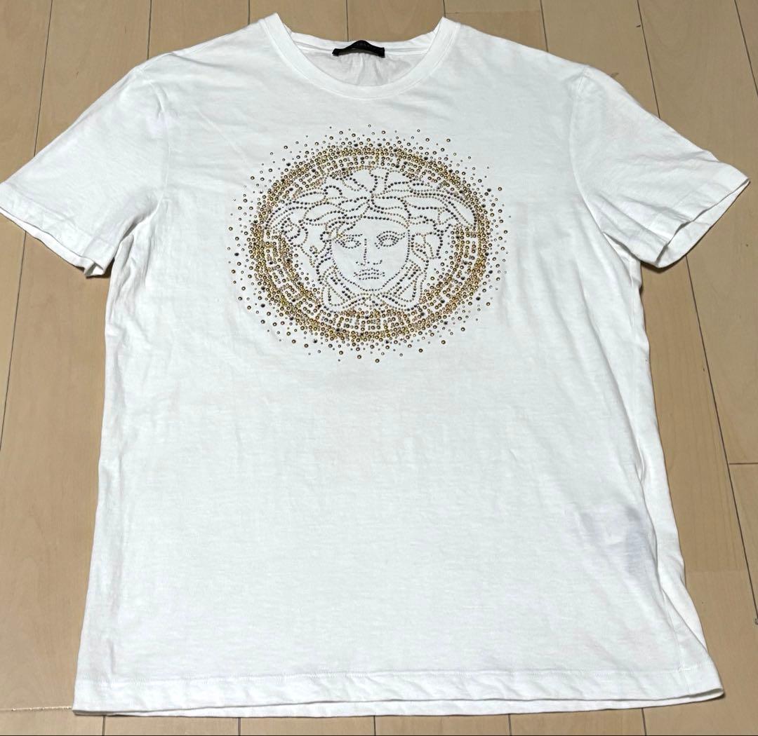 VERSACEメデューサ　スタッズラインストーンTシャツ