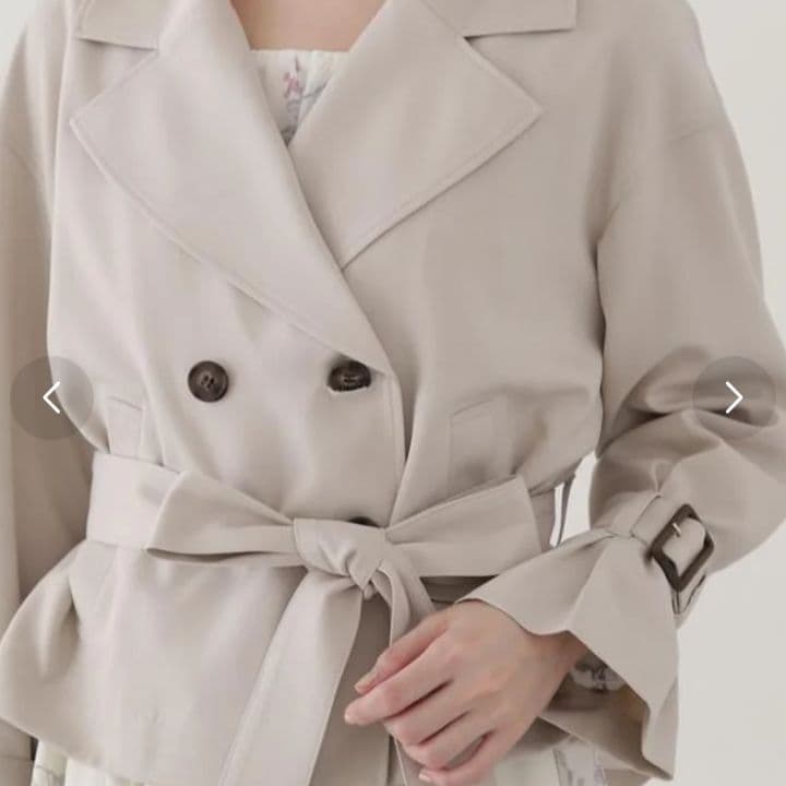 【新品タグ付き】PROPORTION ベーシックショートトレンチコート S
