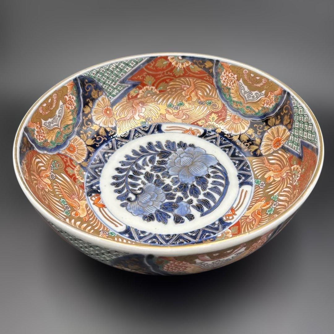 ★ 伊万里 色絵 大鉢 直径27cm 完品 ★