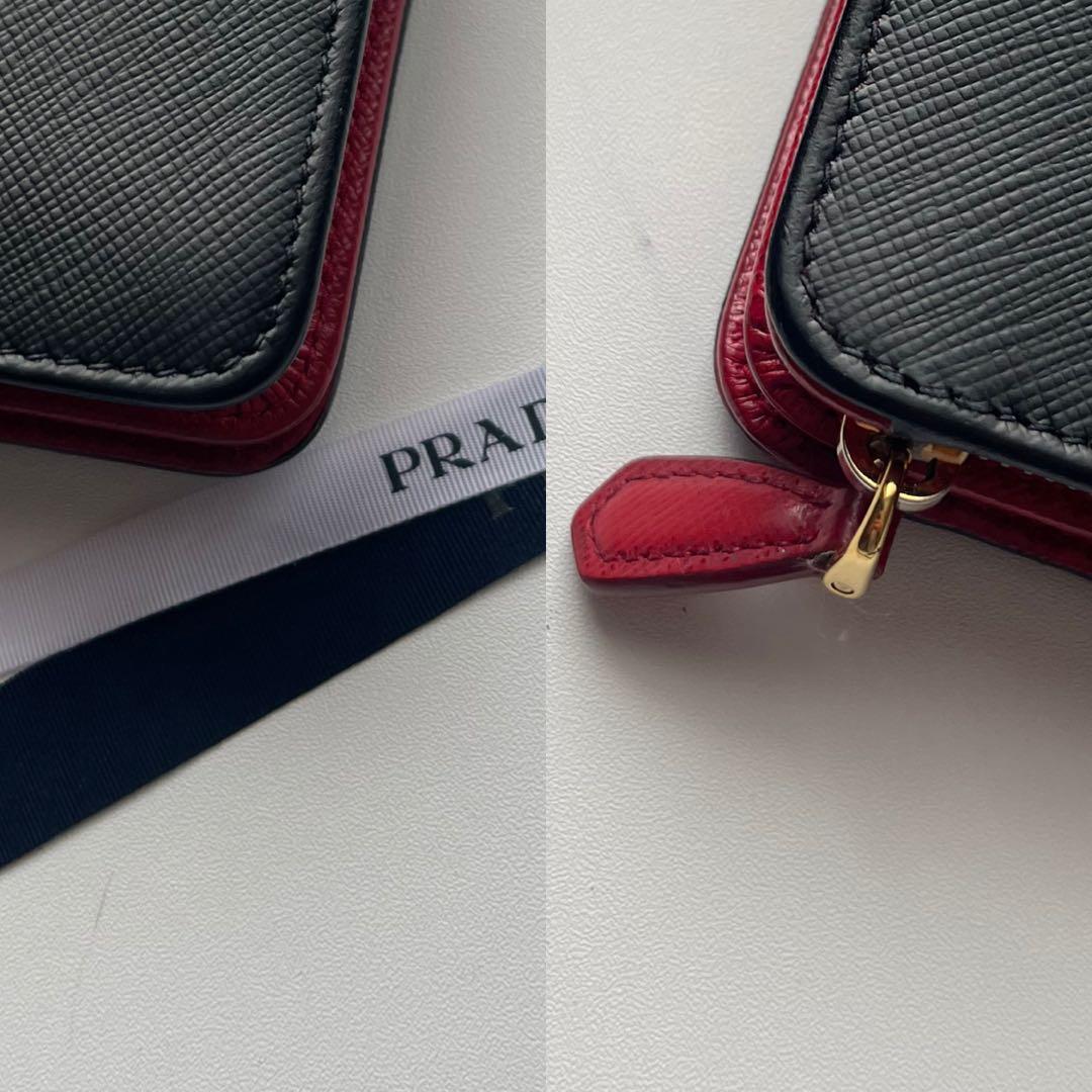 218 極上美品 PRADA プラダ 2つ折り財布