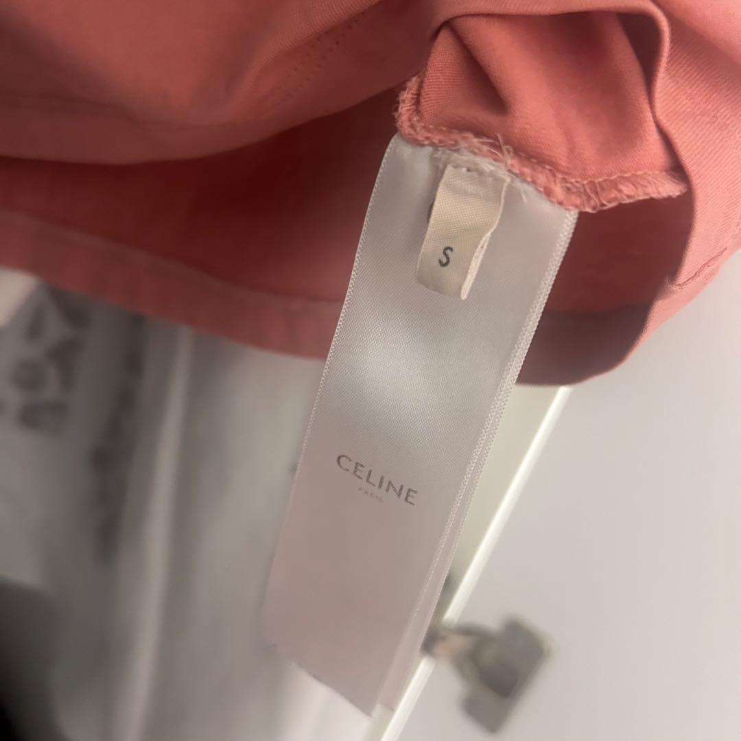 CELINE ピンク クロップドTシャツ