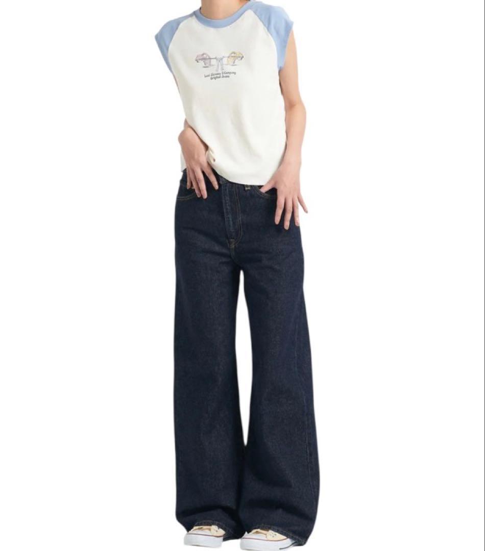 【Levis premium】RIBCAGE WIDE LEG ジーンズ 26