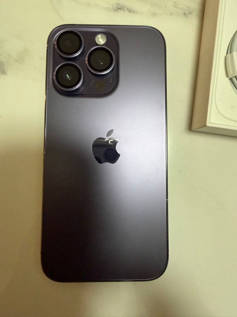 iPhone 14 Pro SIMフリー紫本体+箱シンガポール版カメラ音無し