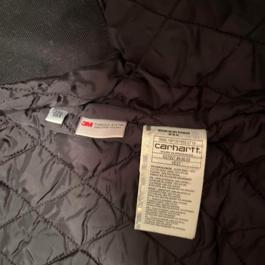 【美品】Carhartt WIP VEST ブラック S 中綿シンサレート 黒