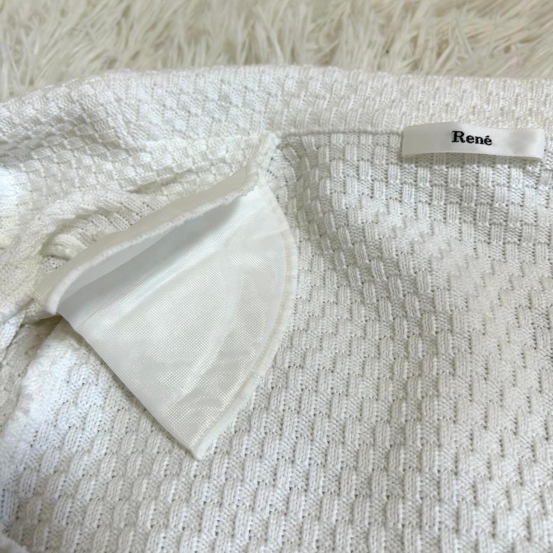 極美品✨ルネ 春に◎コットン混ニット テーラードジャケット