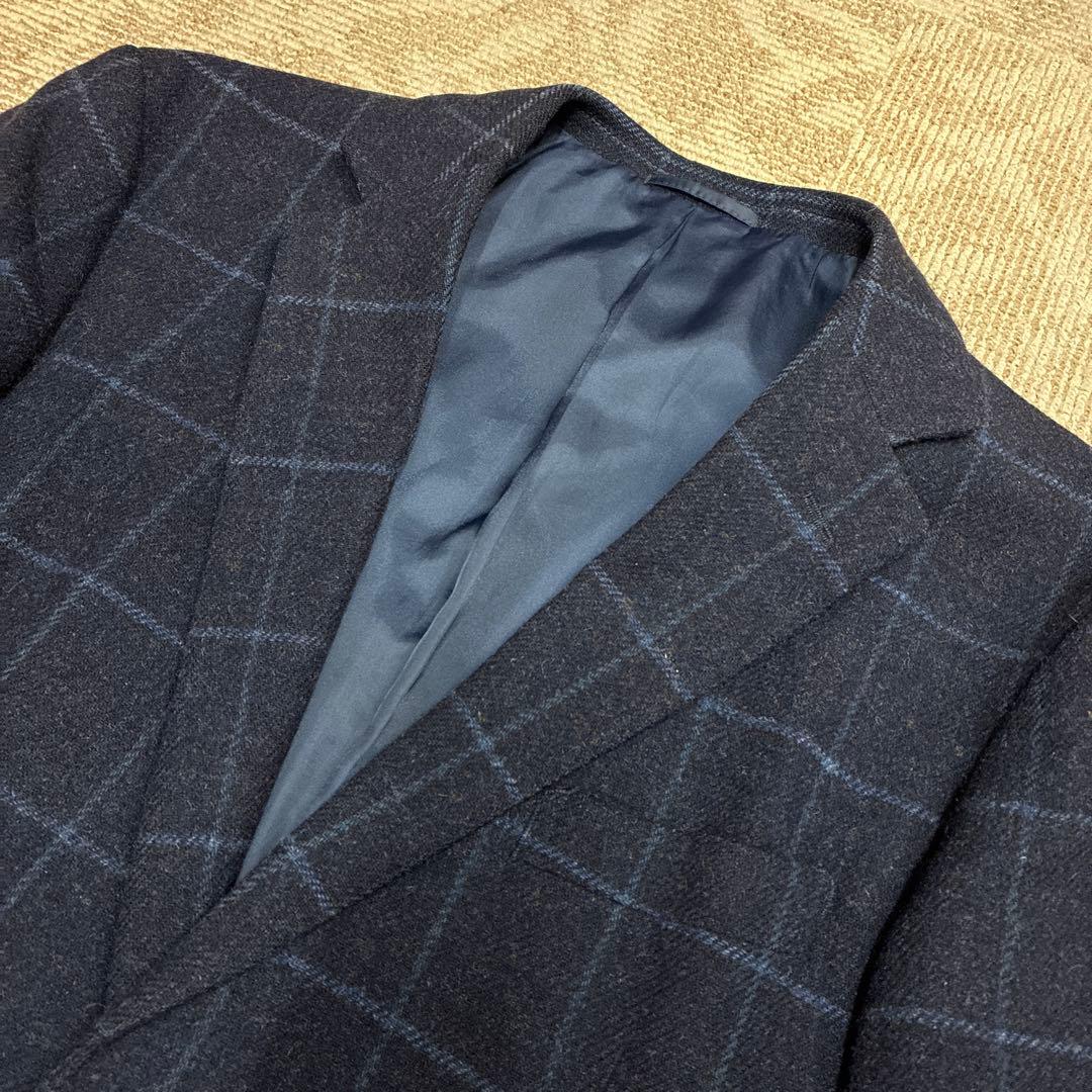UNITED ARROWS 起毛ウール ウィンドウペン テーラードジャケット