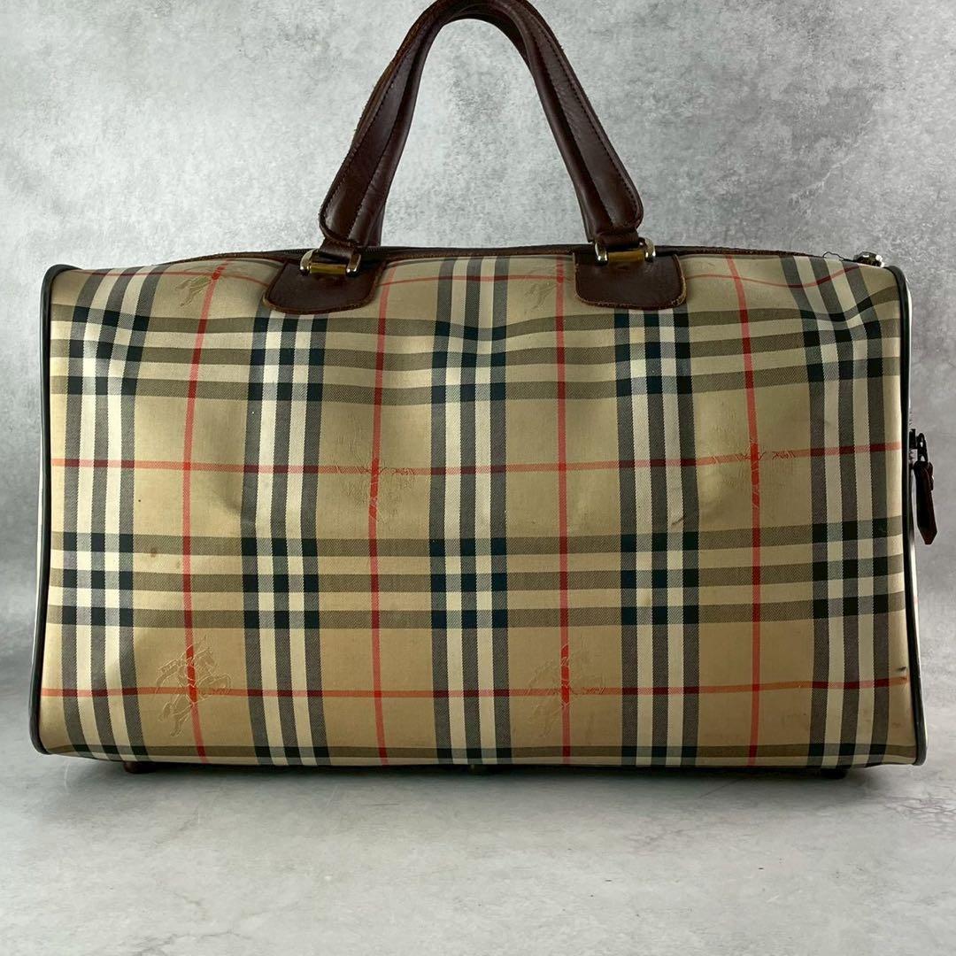 Burberrys バーバリー　ボストンバッグ　ノバチェック　シャドーホース