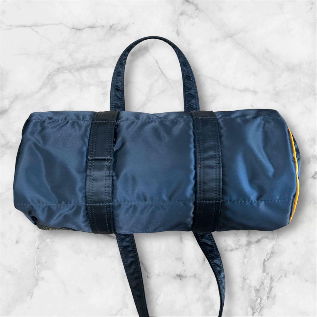【極美品】PORTER TANKER ミニボストンバッグ　アイアンブルー　新型