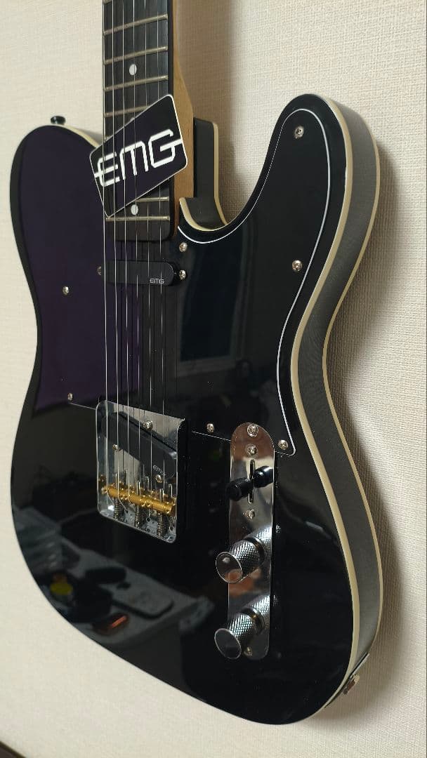 EMGピックアップ ブラックテレキャスターギター＊Fender製ではないです。