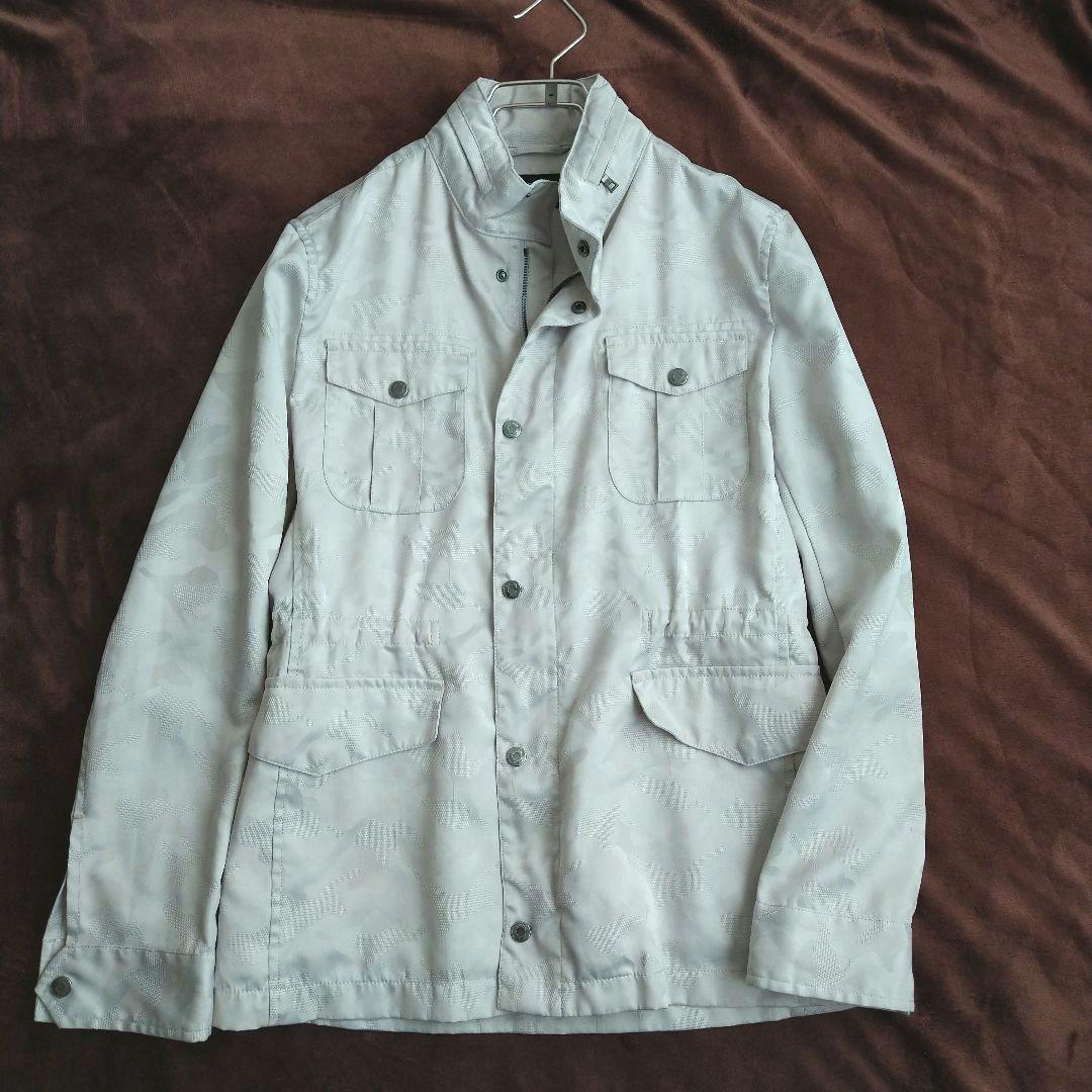 【美品】エポカウォモ ライトグレー ミリタリー ジャケット L
