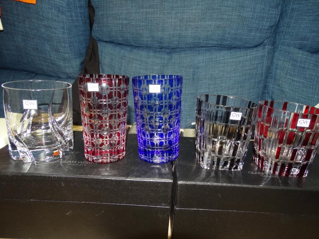 ナルミ　クリスタルグラス　GLASS WORKS NARUMI ペアグラス