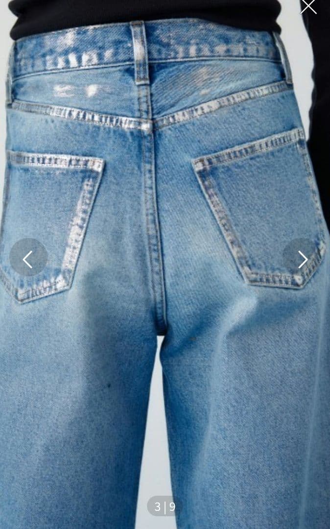ヘリンドットサイ　HAKU Denim pants　箔デニム HeRIN.CYE