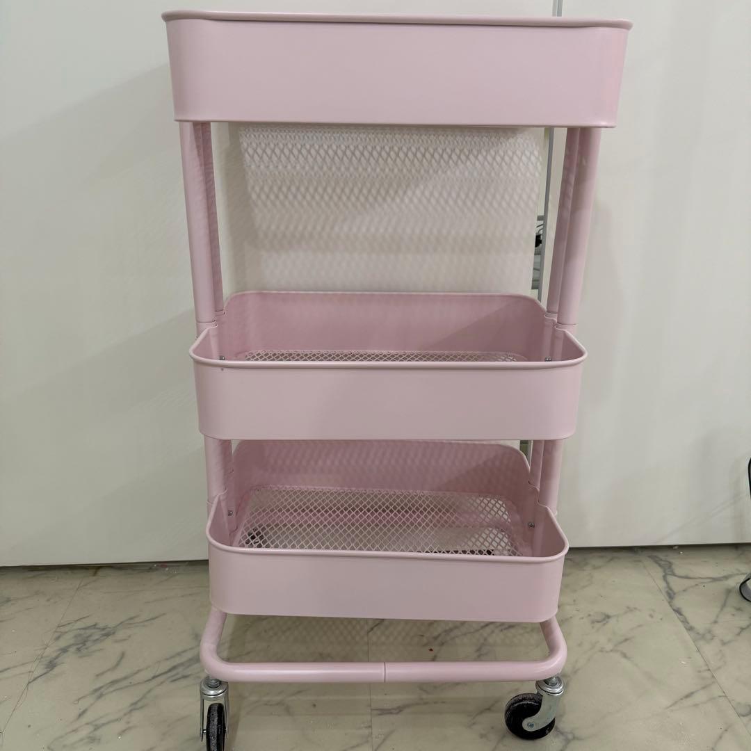 IKEA ワゴン ロースコグ ピンク 廃盤カラー