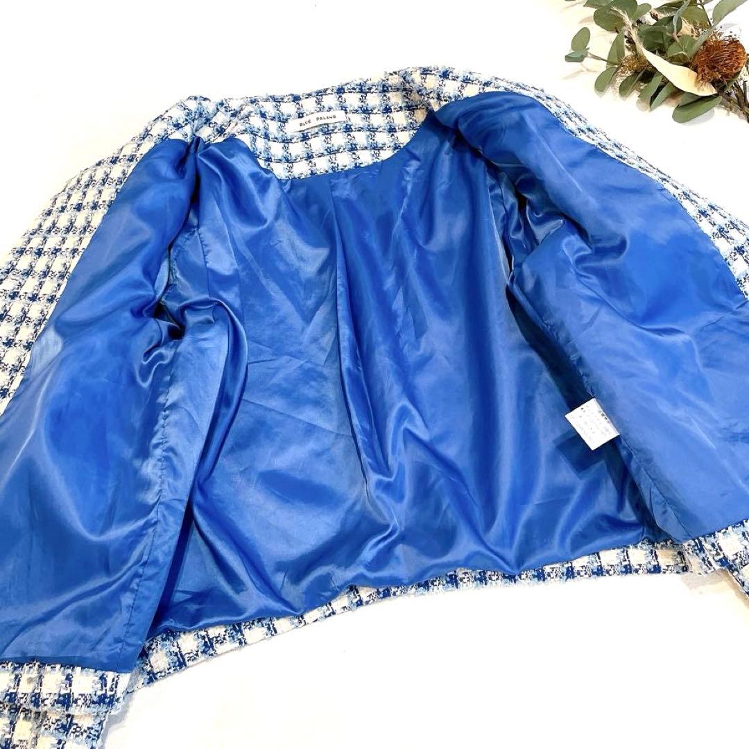 専用blue palang TWEED BOLD JACKET  青白