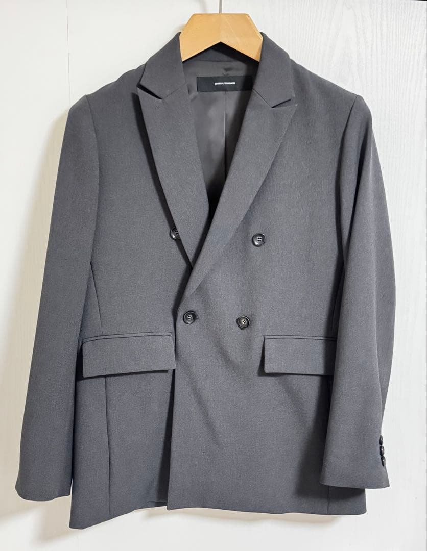 今期新品ライクストレッチスラックス&ジャケット　セットアップ36 グレー
