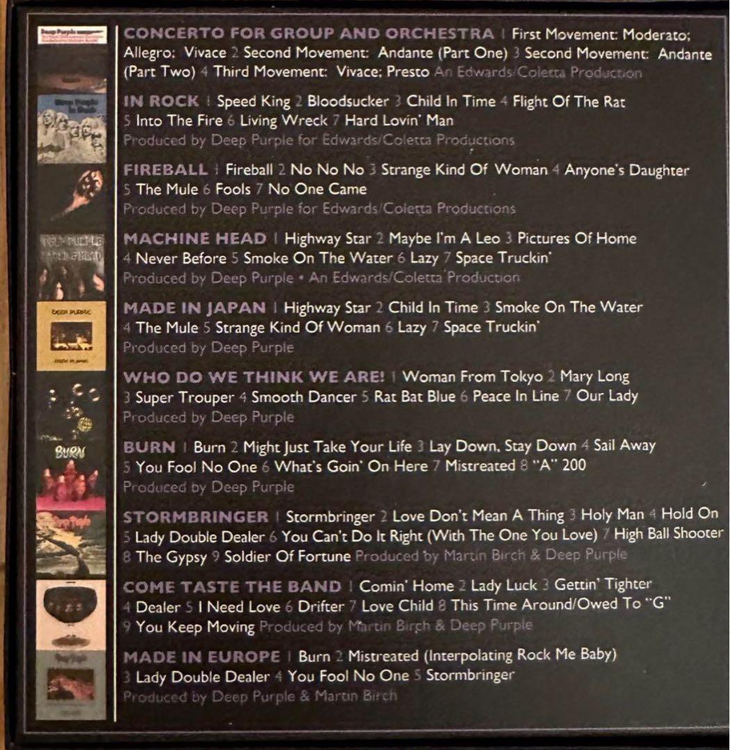 ディープパープルCDボックスThe Complete Albums 10枚組