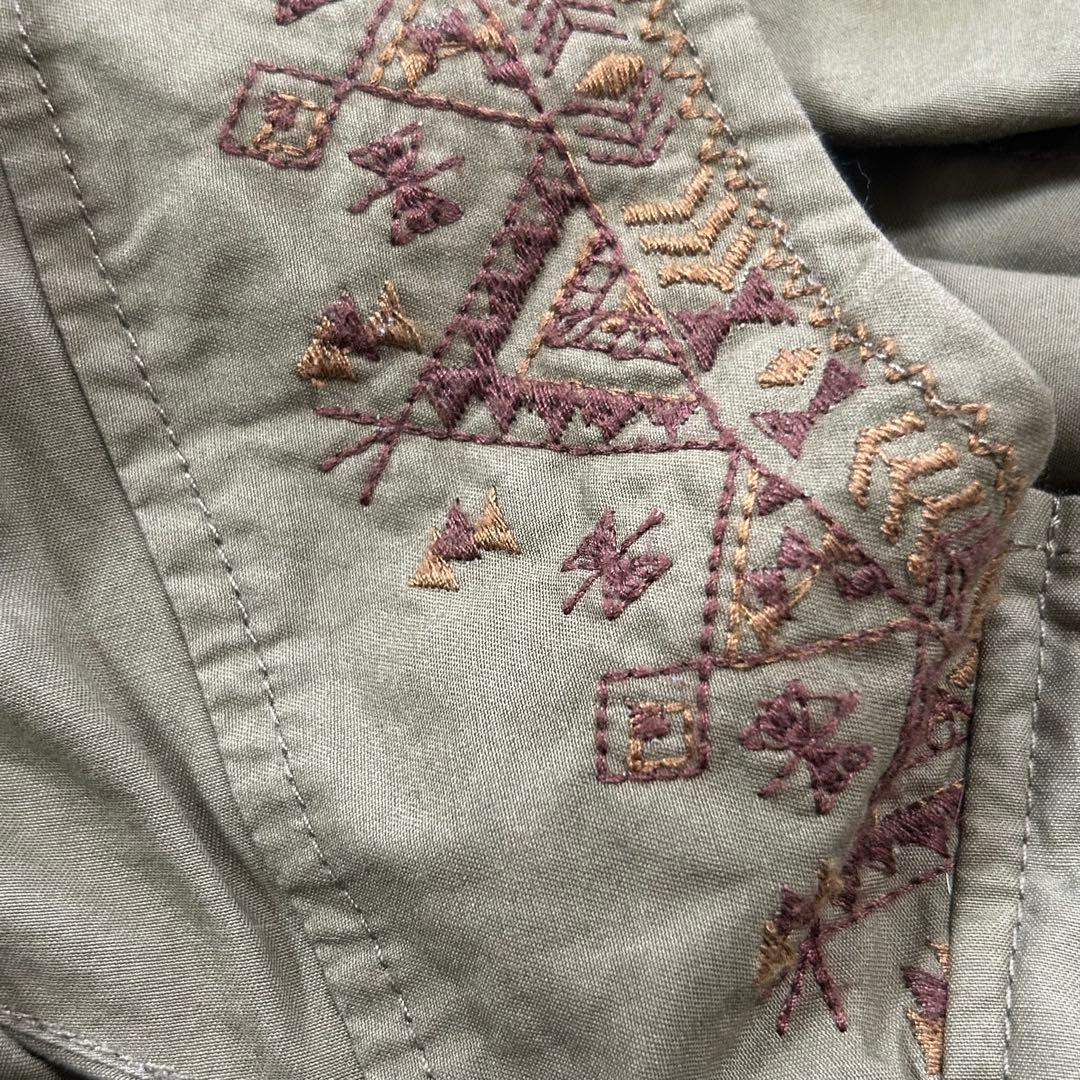 TITICACA チチカカ 3way ライナー付　刺繍モッズコート　L カーキ