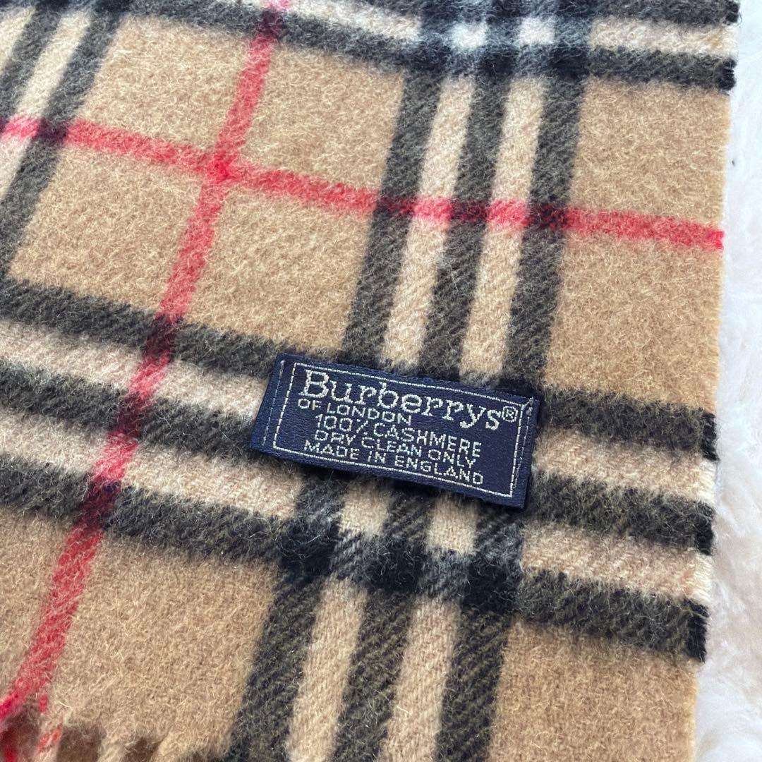 極美品 保管品 BURBERRY ノバチェック柄 カシミヤ100 マフラー 長め