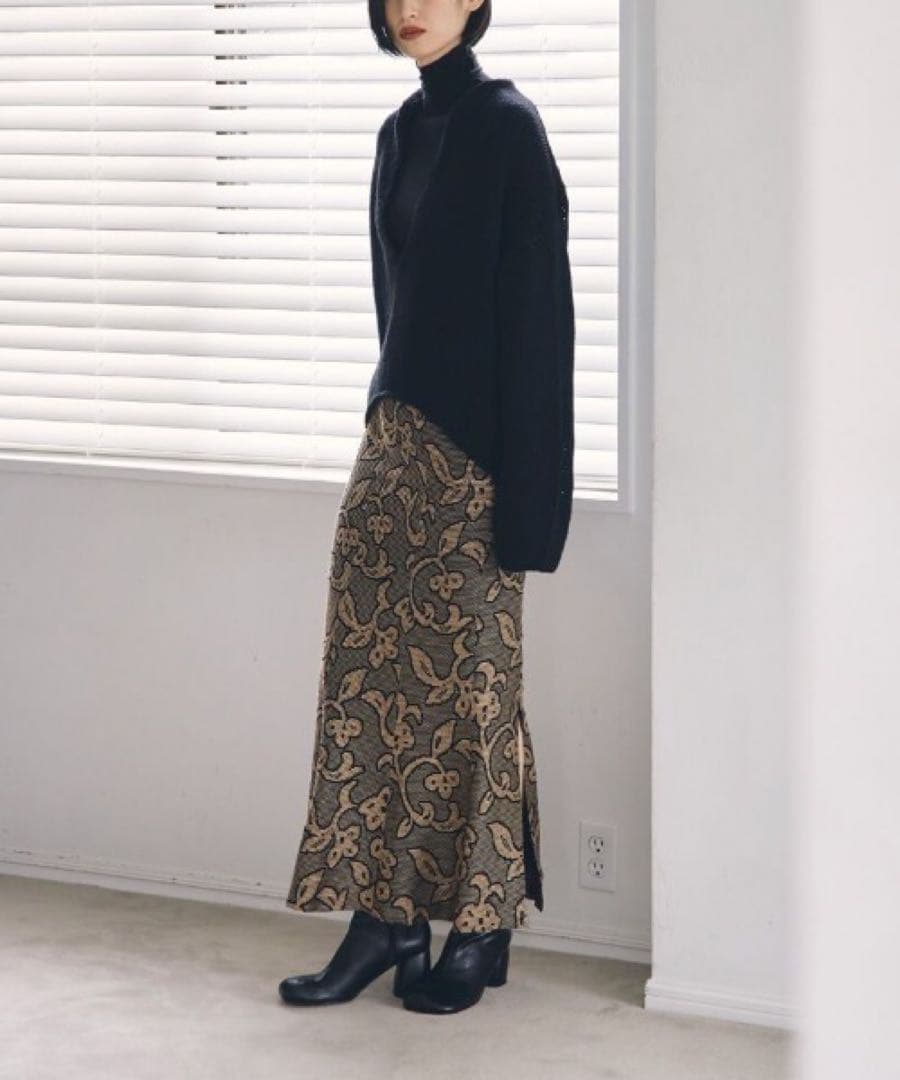 TODAYFUL トゥデイフル ジャガードリーフペンシルスカート ロングスカート