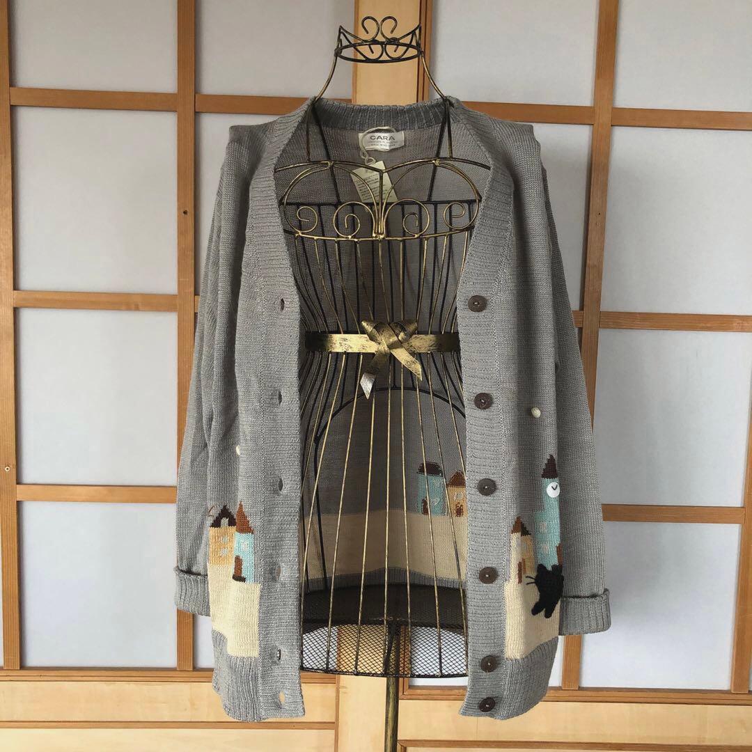 新品　CARA カーラ　レディース　ニット　カーディガン　ストール　2点セット