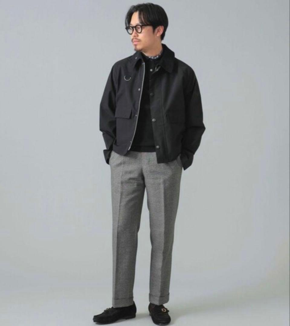 Barbour SPEY ウエザークロス ショートブルゾン 38 ブラック