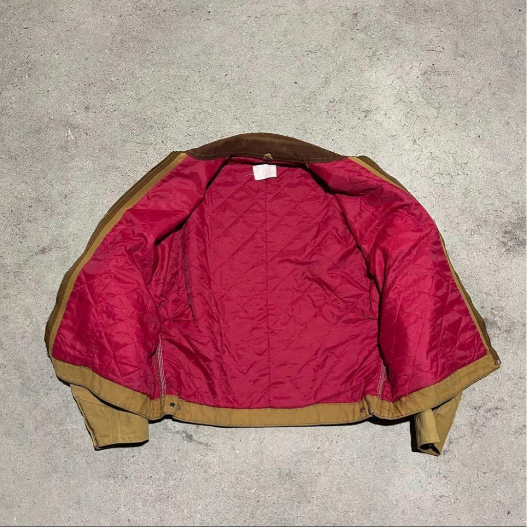 最終値下げ　80's carhartt デトロイトジャケット　赤キルティング