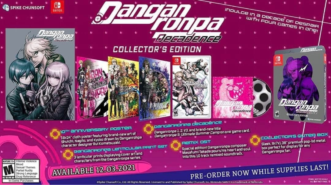 Switch Danganronpa ダンガンロンパ 北米版 海外版 特典付き