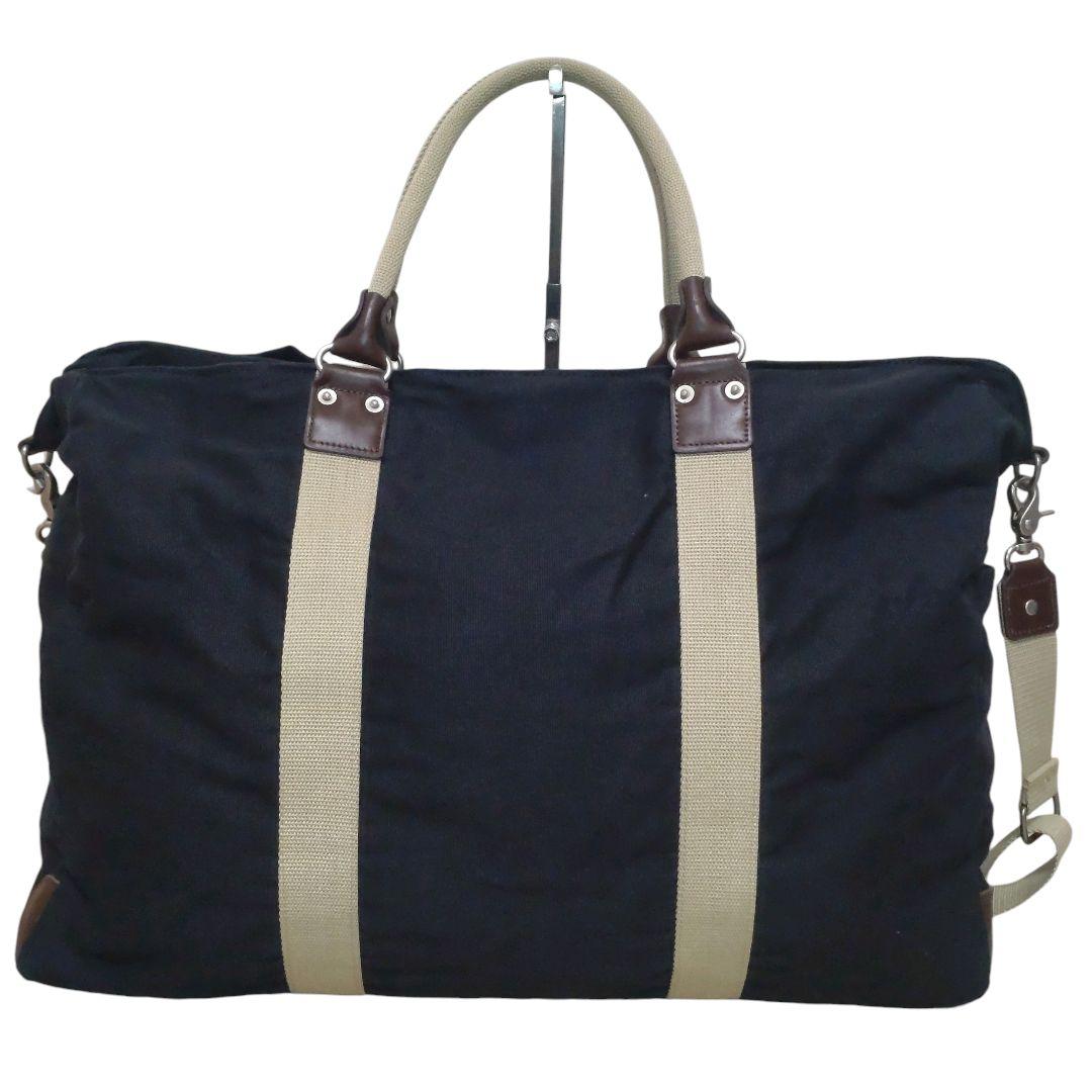 美品　帆布工房　2WAY ボストンバッグ　Lサイズ　ブラック　大容量