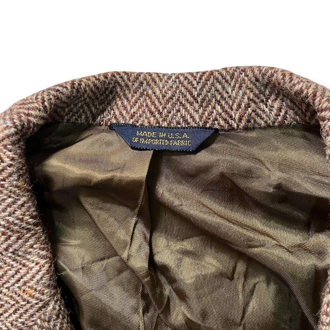 90s USA製 Harris Tweed ツイードジャケット ヘリンボーン