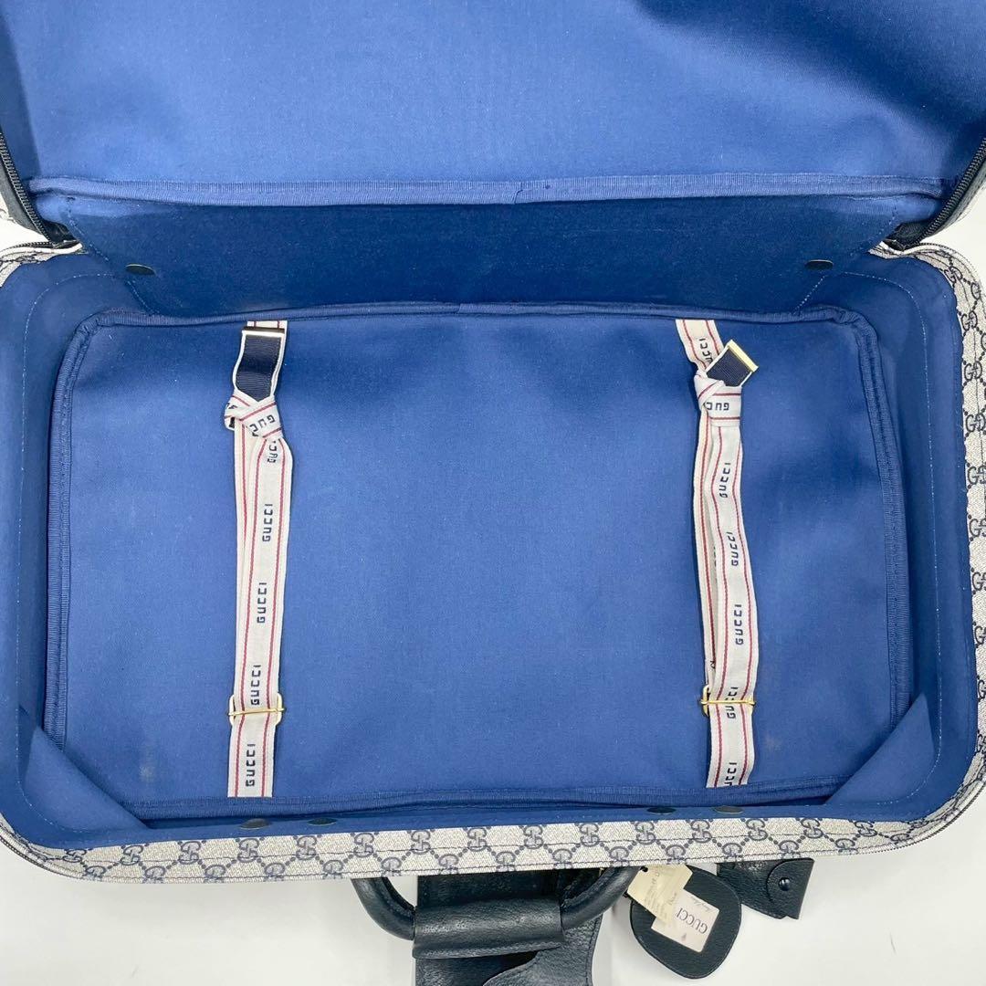 【極美品】 GUCCI グッチ ボストンバッグ トラベルバッグ ネイビー 紺
