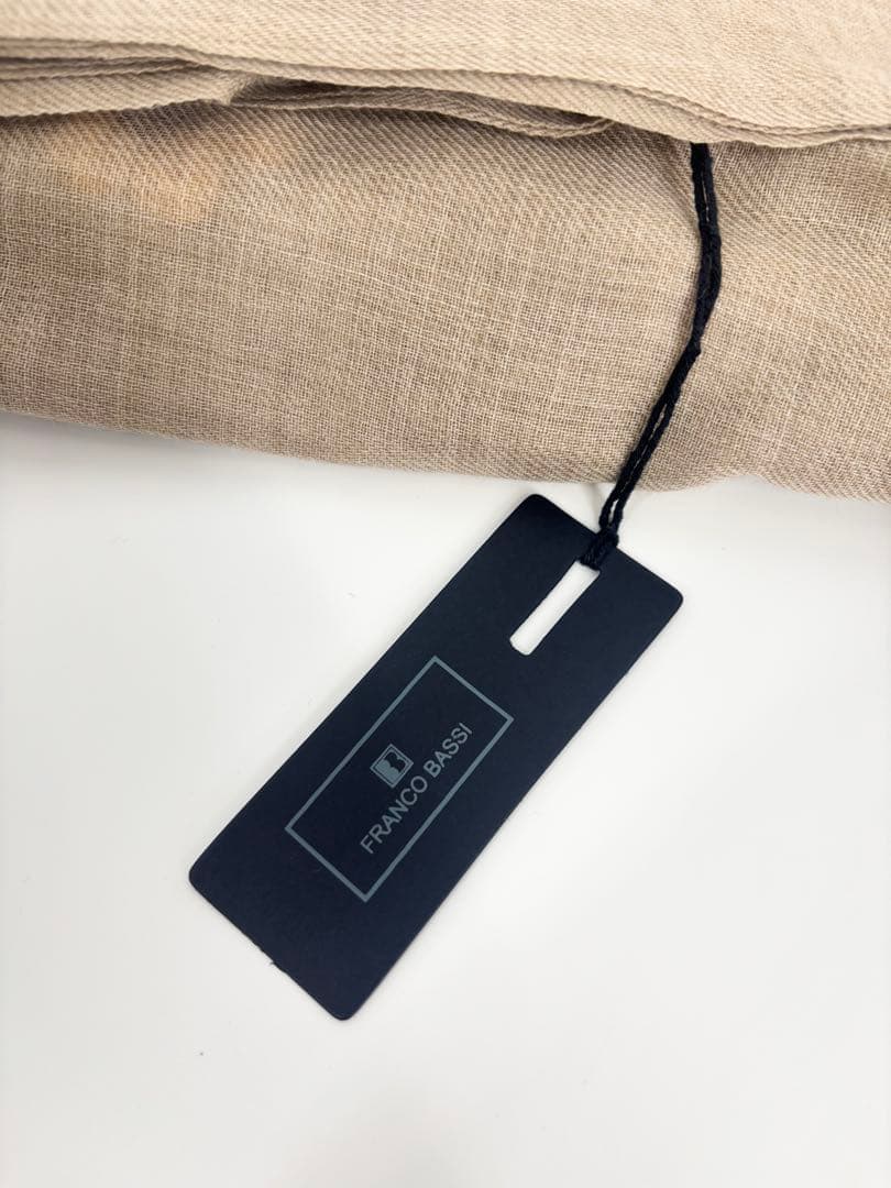 【FRANCO BASSI】新品！スカーフ　ストール　花　刺繍　ベージュ